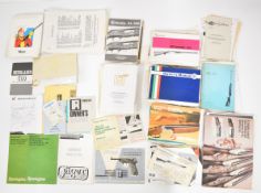 A large collection of shotgun, rifle, air rifle and air pistol ephemera comprising mainly