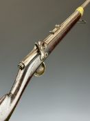 Jules Manceaux of Paris France breech loading percussion hammer action rifle with adjustable sights,