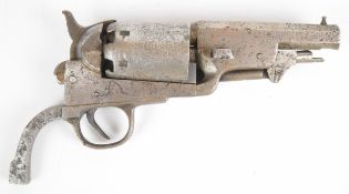 Colt Navy .36 six shot single action revolver with engraved scenes to the cylinder, frame stamped '