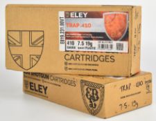 Five hundred .410 Eley Trap 19g 7.5 shot shotgun cartridges, all in original boxes. PLEASE NOTE THAT