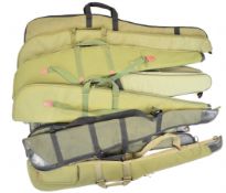 Ten green shotgun or rifle slips.