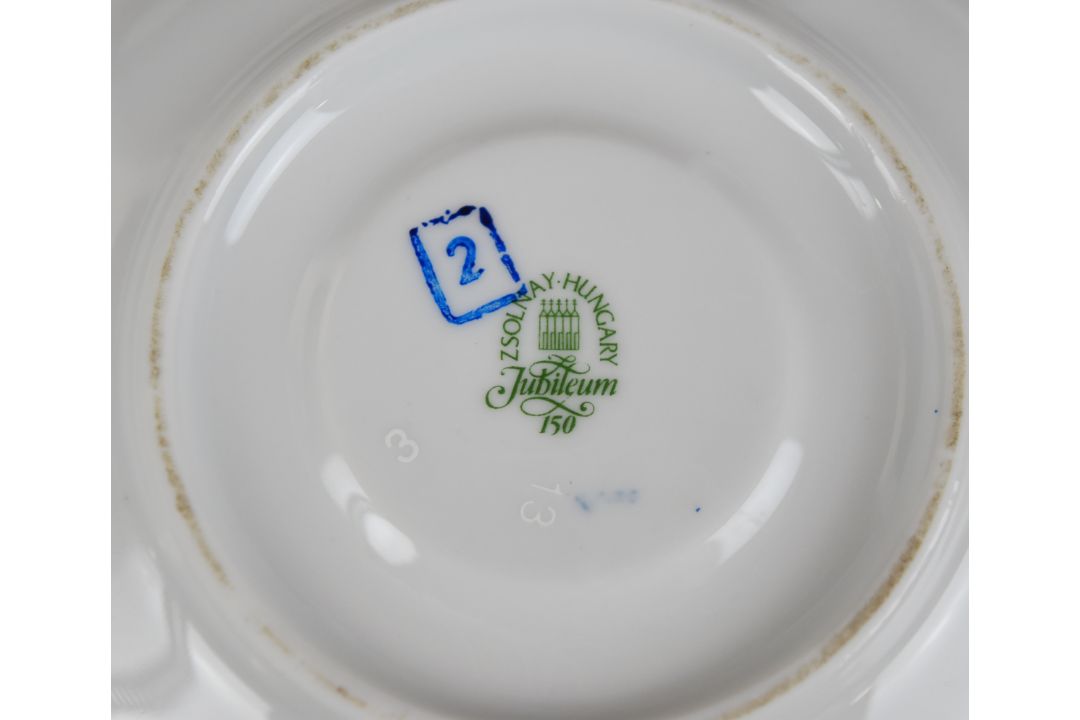 Royal Crown Derby dinner and coffee ware decorated in the Asian Rose pattern, six Limoges plates and - Image 5 of 6