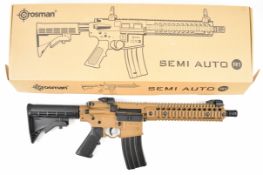 Crosman Semi Auto R1 .177  CO2 air rifle with textured pistol grip, composite tactical stock,