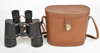 Pair of Eleitz Wetzar Dienstglas 7x50 binoculars, with leather case