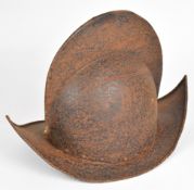 Cabasset 17thC style helmet with rope twist rim, high comb and remnants of decoration