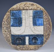 Troika pottery signed wheel vase with monogram to base, probably Tina Doubleday, H12cm