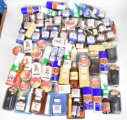 A large collection of gunsmith cleaning and restoration oils and liquids including Napier Gunstock