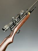 SMK Model XS79 .22 CO2 air rifle with semi-pistol grip, SMK 4x32 scope and additional rechargeable
