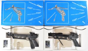 Two Balestra Fast pistol crossbows and three Daisy targets, all unused in original boxes.
