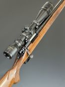 Remington Model 700 .308 bolt-action rifle with chequered semi-pistol grip and forend, raised