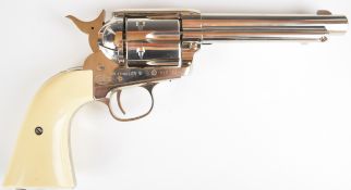 Colt Single Action Army .45 style .177 CO2 air pistol/ revolver with faux ivory grips and fixed