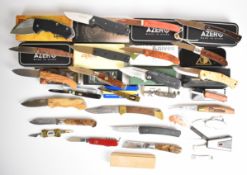 Collection of twenty three pocket / folding knives including Joseph Rodgers, CRKT, Queen Cutlery