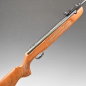 Weihrauch HW99S .177 air rifle with textured semi-pistol grip and adjustable trigger, serial