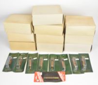 Fifty five Bisley rifle and shotgun cleaning mops including 20 bore, .22, .243 etc, all in