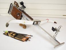 Falco Twin Carbon competition target crossbow with set trigger, fully adjustable target sights,