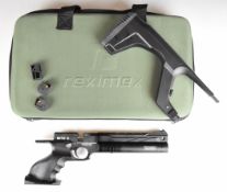 Reximex Mito S .177 PCP target air pistol/ rifle with removable stock, shaped and textured grip,
