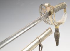 British 1854 pattern Henry Wilkinson Foot Guards officer's light or piquet weight sword with