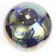 Timothy Harris for Isle of Wight studio glass iridescent glass vase of globular form with original - Image 4 of 4