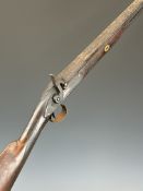 Forsyth & Co percussion hammer action sporting gun with named and engraved lock, engraved hammer and