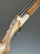 Lanber 12 bore over and under ejector shotgun with engraved lock, underside, trigger guard top plate