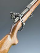 Mauser 7.62x51/ .308 bolt-action target rifle with shaped and semi-pistol grip, sling mounts,