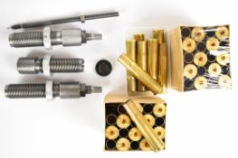 A collection of .577-500 No.2 rifle cartridge re-loading equipment comprising three dies and 50