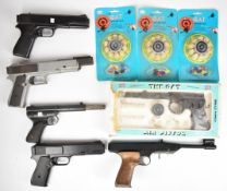 Six various air pistols including Diana G10 and G2005 Repeater, Oklahoma target and The Gat in