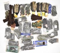 Fifty three pairs of shooting gloves including GMK leather, Hunter Specialties Lined Jersey