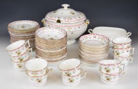 Wedgwood dinner, tea and coffee service decorated in the Bianca / Williamsburg pattern, mostly