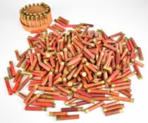 Over three hundred .410 shotgun cartridges some in a leather cartridge belt. PLEASE NOTE THAT A