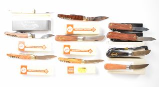 Ten pocket / folding knives comprising Robert Klaas Solingen, Otter Germany Solingen and EKA Sweden,