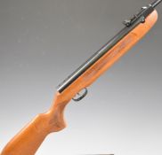 Weihrauch HW99S .177 air rifle with textured semi-pistol grip and adjustable trigger, serial