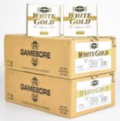 Five hundred and fifty 12 bore Gamebore White Gold 28g 8 shot shotgun cartridges, all in original