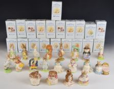 Twenty Royal Albert Beatrix Potter figures including Tommy Brock, Peter with Postbag, No More