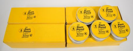 Twenty sealed tins of 200 Ram Point .25 air rifle or pistol pellets, all in original boxes.