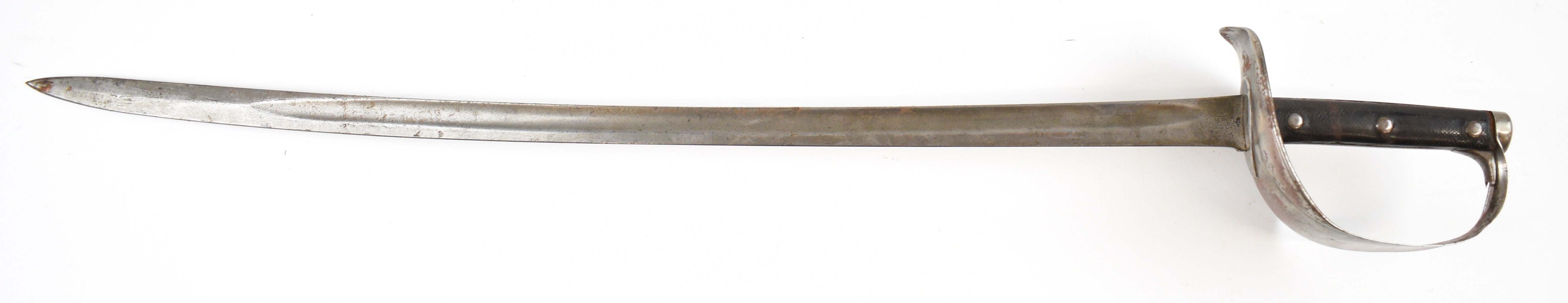 British 1889 pattern Cavalry Trooper's sword with solid bowl guard, leather grips, some clear stamps - Image 3 of 36