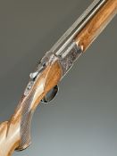 Miroku 12 bore over and under ejector shotgun with engraved locks, underside, trigger guard and
