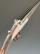 Henry Monk of Chester 16 bore side by side shotgun with engraved named locks, underside, top