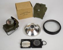 British Ministry marked magnetic marching compass MK1, number B163391 by T.G Co Ltd together with