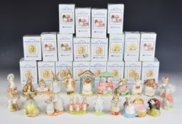 Twenty Royal Albert Beatrix Potter figures including Mrs Dormouse, Mother Ladybird, Tailor of