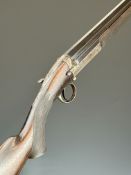 Army & Navy 28 bore shotgun converted from a rook rifle with engraved action, top strap, thumb lever