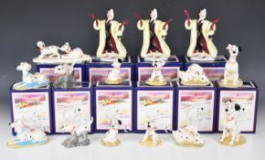 Sixteen Royal Doulton Walt Disney 101 Dalmatians figures to include four Cruella, all boxed