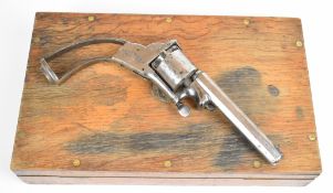 Webley Bentley 120 bore five-shot double action percussion revolver with engraved frame and 4.75