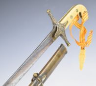 British 1831 pattern General officer's sword with guard and hilt mounts in gilt 'brass', ivory grip,