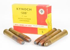 Five deactivated Kynoch .500 3