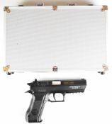 Cybergun Magnum Research Desert Eagle 6mm CO2 airsoft pistol with textured grips, multi-shot