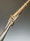 Enfield pattern two band percussion hammer action musket with indistinct markings and crown