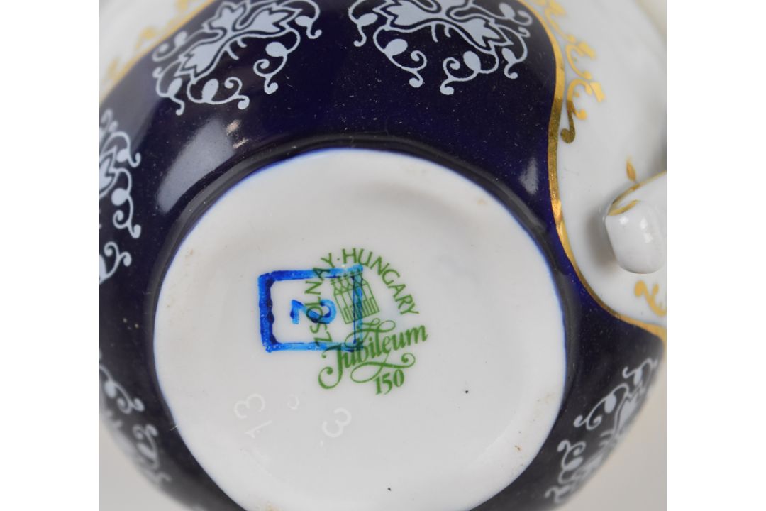 Royal Crown Derby dinner and coffee ware decorated in the Asian Rose pattern, six Limoges plates and - Image 3 of 6
