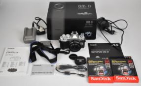 Olympus OM-D E-M10 III mirrorless digital camera with 14-22mm 1:3.5-5.6 EZ lens, two unopened