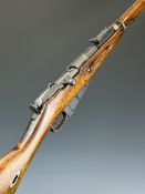 Deactivated Russian Mosin Nagant 7.62 bolt-action rifle with adjustable sights, sling mounts, top
